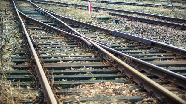 view of the railway track on a sunny day