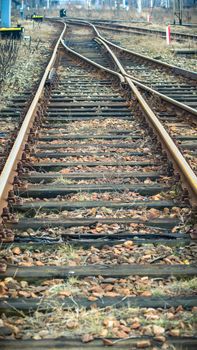 view of the railway track on a sunny day