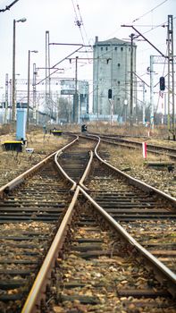 view of the railway track on a sunny day