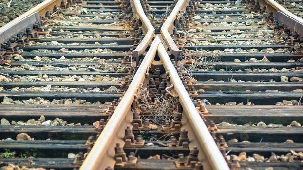 view of the railway track on a sunny day