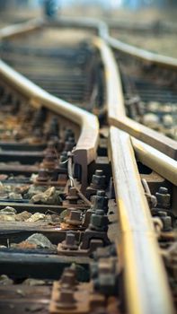 view of the railway track on a sunny day