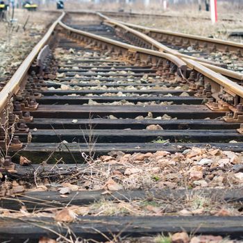 view of the railway track on a sunny day