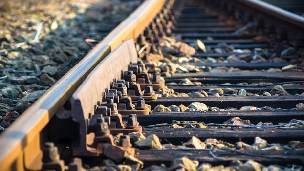 view of the railway track on a sunny day