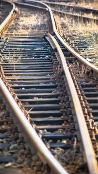 view of the railway track on a sunny day