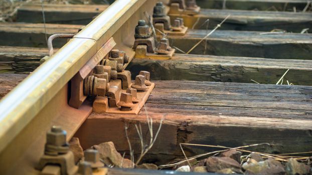 view of the railway track on a sunny day