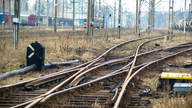 view of the railway track on a sunny day