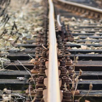 view of the railway track on a sunny day