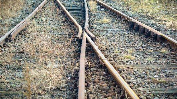 view of the railway track on a sunny day