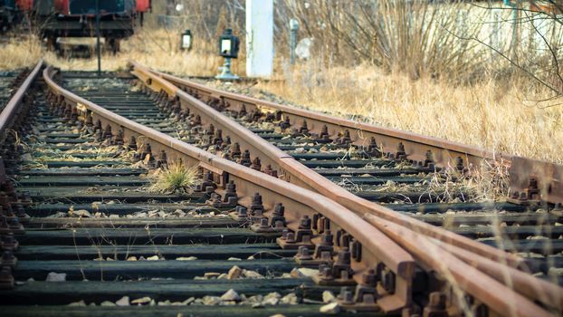 view of the railway track on a sunny day