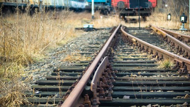 view of the railway track on a sunny day