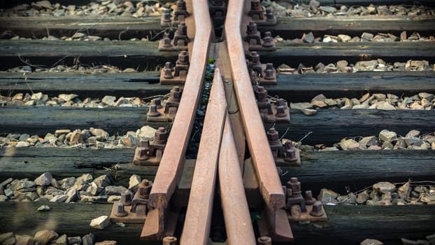 view of the railway track on a sunny day