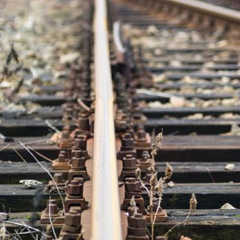 view of the railway track on a sunny day