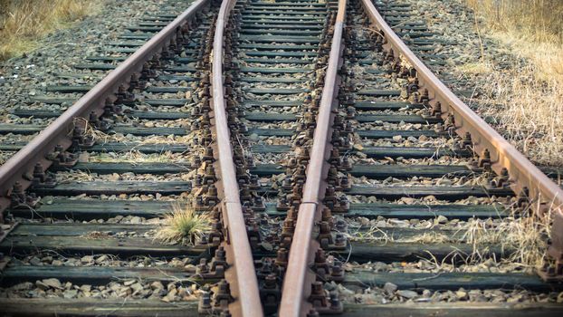 view of the railway track on a sunny day