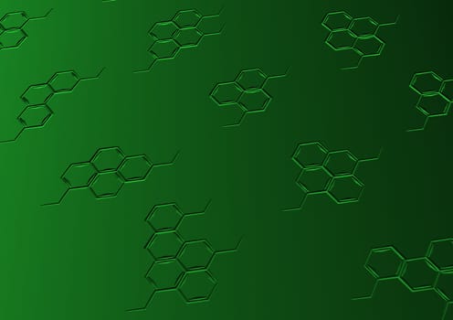 Background with structural chemical formulas. Concept of a chemical background.