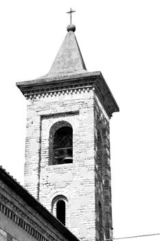 ancien clock tower in italy europe old  stone     and bell