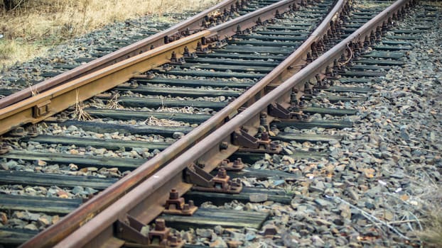 view of the railway track on a sunny day