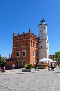 SANDOMIERZ - JUNE 05: City Hall in the Old Town on June 05, 2015 in Sandomierz, Poland