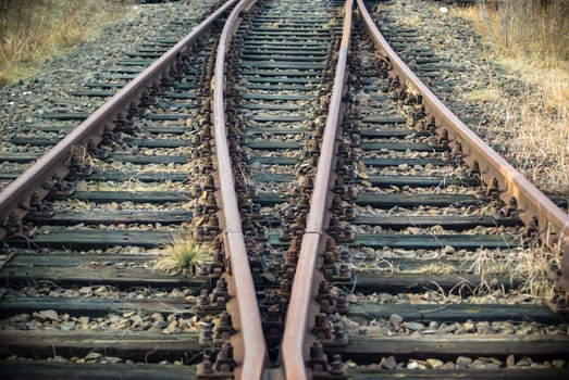 view of the railway track on a sunny day
