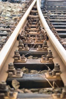 view of the railway track on a sunny day