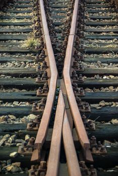 view of the railway track on a sunny day