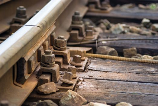 view of the railway track on a sunny day