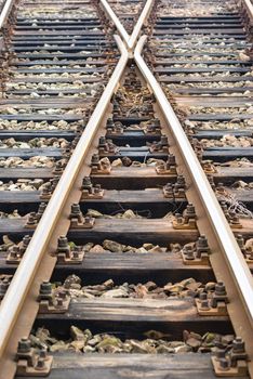 view of the railway track on a sunny day