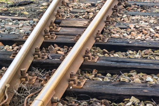 view of the railway track on a sunny day