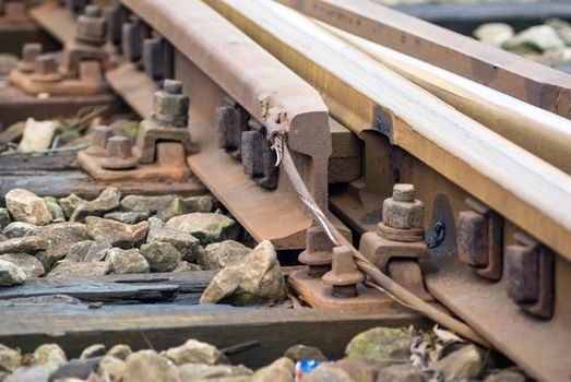 view of the railway track on a sunny day