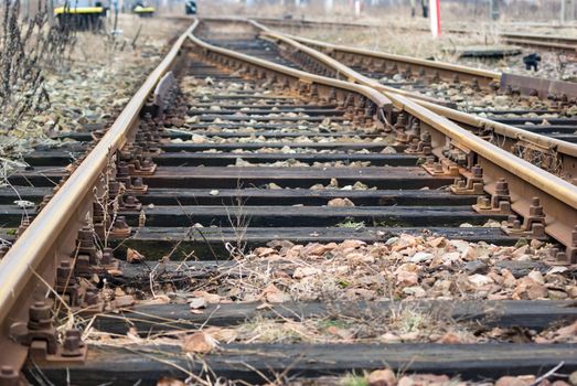 view of the railway track on a sunny day