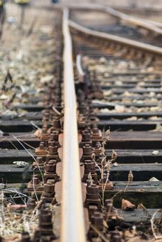 view of the railway track on a sunny day