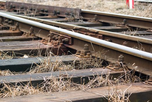 view of the railway track on a sunny day