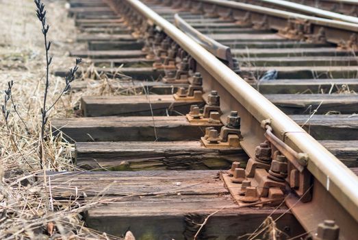 view of the railway track on a sunny day
