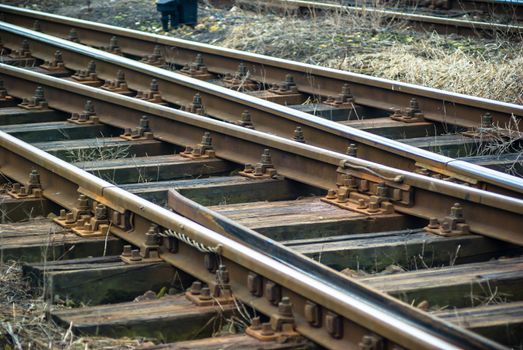 view of the railway track on a sunny day