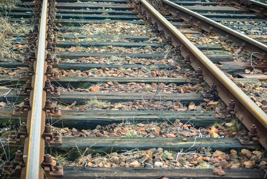 view of the railway track on a sunny day