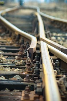 view of the railway track on a sunny day