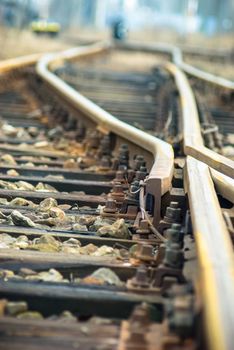 view of the railway track on a sunny day