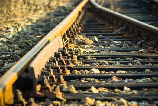 view of the railway track on a sunny day