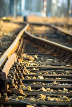 view of the railway track on a sunny day