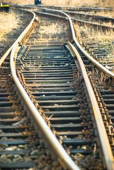 view of the railway track on a sunny day