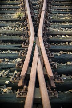 view of the railway track on a sunny day