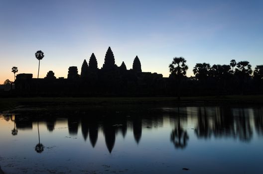 Angkor Wat temple at sunrise in Siem Reap, Cambodia