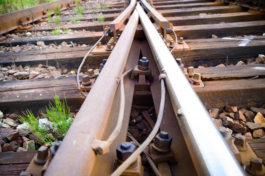 view of the railway track on a sunny day