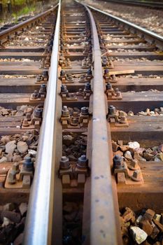 view of the railway track on a sunny day