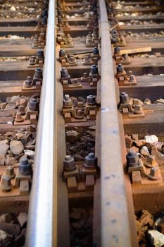 view of the railway track on a sunny day