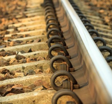 view of the railway track on a sunny day