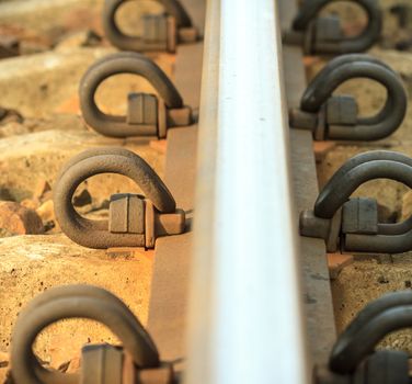 view of the railway track on a sunny day