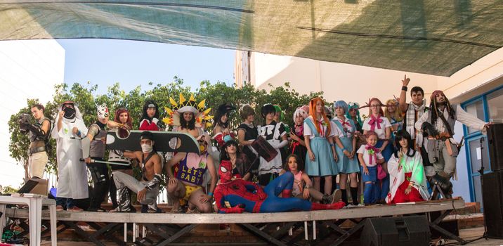 FARO, PORTUGAL - August 22: Manga & Comic Event, gathers many fans of these genres, including anime shows, cosplayers, gamers, concerts, board games, workshops and contests, among several other stuff held on Faro city, Portugal on August 22nd and 23rd, 2015.