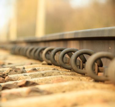 view of the railway track on a sunny day