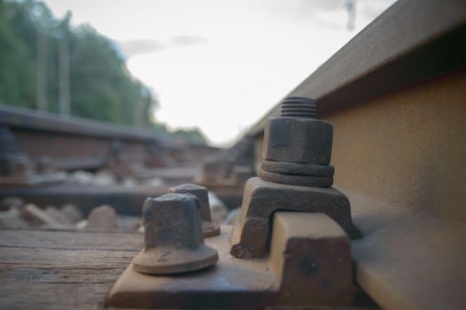 view of the railway track on a sunny day