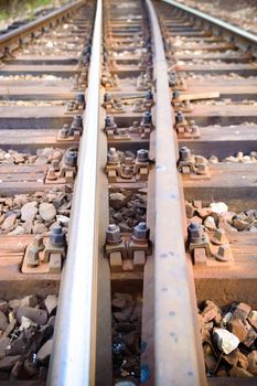 view of the railway track on a sunny day